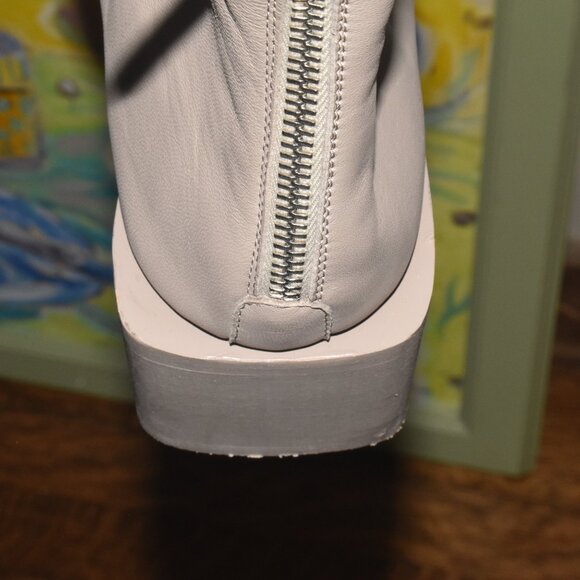 ACNE STUDIO Logo Leather Ankle Boot Made in Italy Stunning Funky Boot Size 40 - Picture 13 of 13